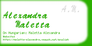 alexandra maletta business card